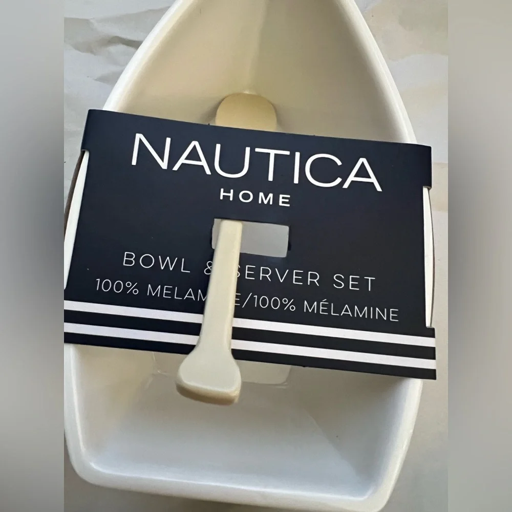 Nautica dip boat servers with oar spoons set of 2